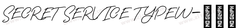SECRET SERVICE TYPEW字体转换